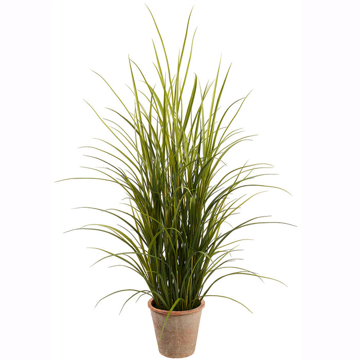 4'9" Grass Artificial Plant w/Clay Pot -Green (Pack of 2) - LQG012-GR