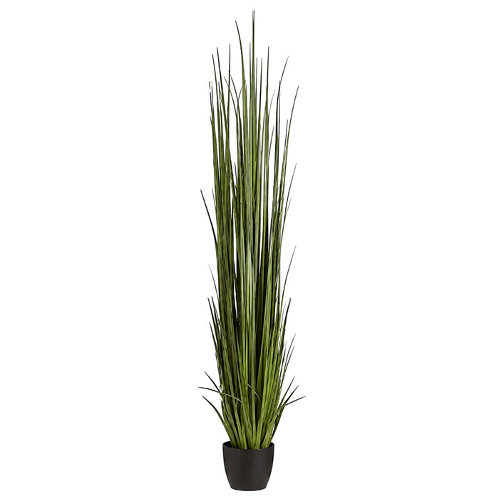7' Reed Grass Artificial Plant w/Pot -Dark Green - LQG202-GR/DK