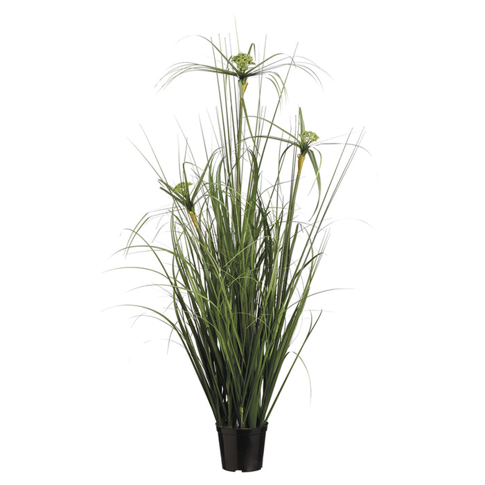 40" Artificial Papyrus Grass Plant w/Pot -Green (pack of 4) - LQG348-GR