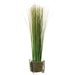 17" Grass Artificial Plant w/Glass Vase -Green (pack of 6) - LQG550-GR