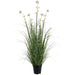 35" Milkweed Grass Artificial Plant w/Plastic Pot -Mauve/Green (Pack of 8) - LQG618-MV/GR