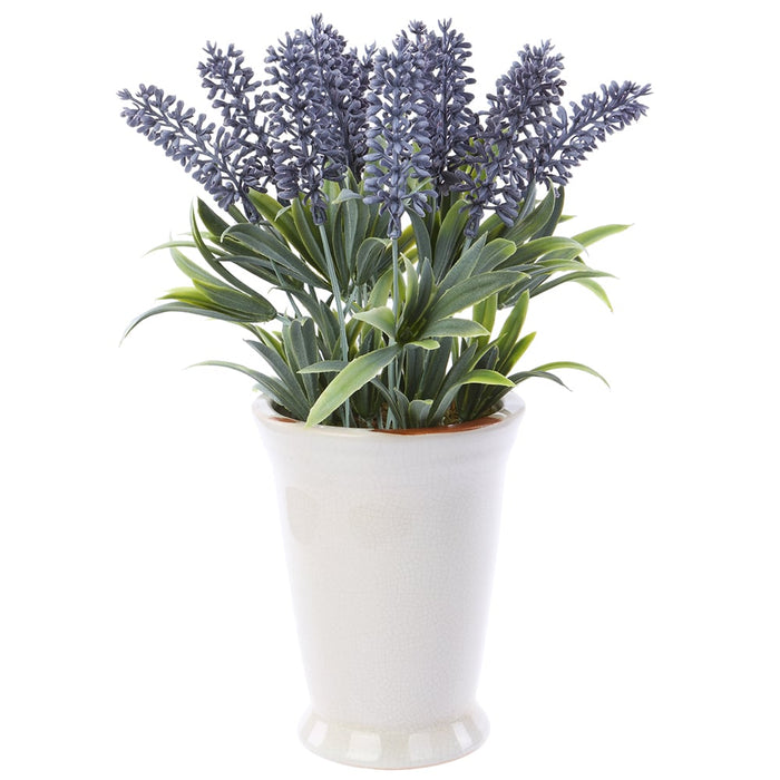 11" Lavender Artificial Flower Arrangement w/Ceramic Pot -Lavender (pack of 6) - LQH510-LV