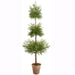 68" Outdoor UV-Resistant Artificial Double Myrtle Ball-Shaped Topiary w/Clay Pot -Green - LQM412-GR