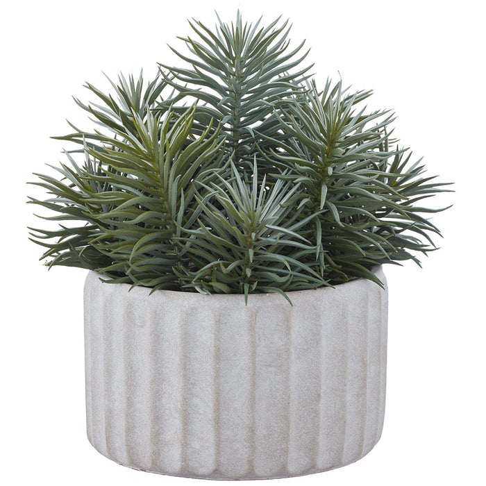 10" Senecio Artificial Plant w/Cement Pot -Green/Gray (Pack of 2) - LQS018-GR/GY