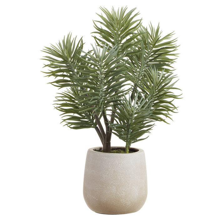 13" Senecio Succulent Artificial Plant w/Plastic Pot -Green/Gray (Pack of 6) - LQS177-GR/GY