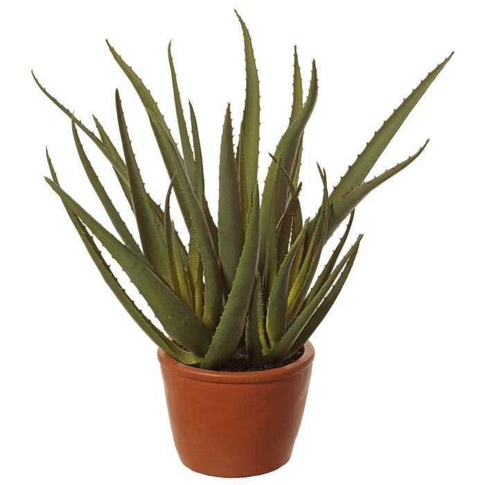 18.5" Agave Artificial Plant w/Cement Pot -Green (pack of 2) - LQS228-GR