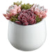 6" Succulent Garden Artificial Plant w/Ceramic Pot -Green/Pink (pack of 4) - LQS416-GR/PK
