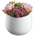 6" Succulent Garden Artificial Plant w/Ceramic Pot -Green/Pink (Pack of 4) - LQS416-GR/PK