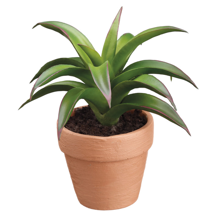 6" Artificial Succulent Plant w/Pot -2 Tone Green (pack of 4) - LQS541-GR/TT