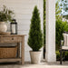 5' Outdoor UV-Resistant Artificial Cedar Cone-Shaped Topiary -Green (Pack of 2) - LRC126-GR