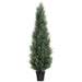 6' Outdoor UV-Resistant Artificial Cedar Cone-Shaped Topiary -Green/Gray - LRC127-GR/GY
