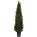 6' Outdoor UV-Resistant Artificial Cedar Cone-Shaped Topiary -Green - LRC128-GR