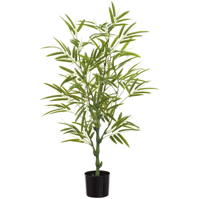 4' Outdoor UV-Resistant Faux Bamboo Tree w/Pot -Green (Pack of 2) - LTB001-GR