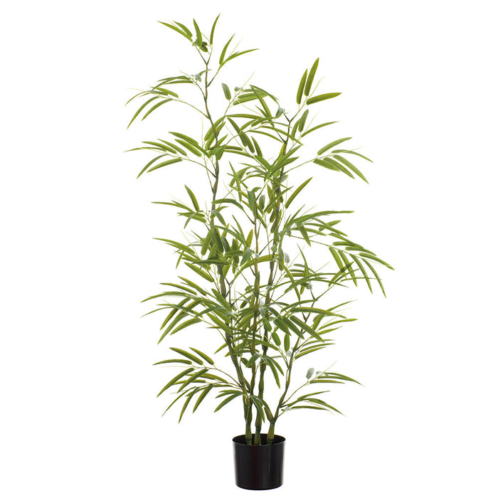 5' Outdoor UV-Resistant Faux Bamboo Tree w/Pot -Green (Pack of 2) - LTB002-GR