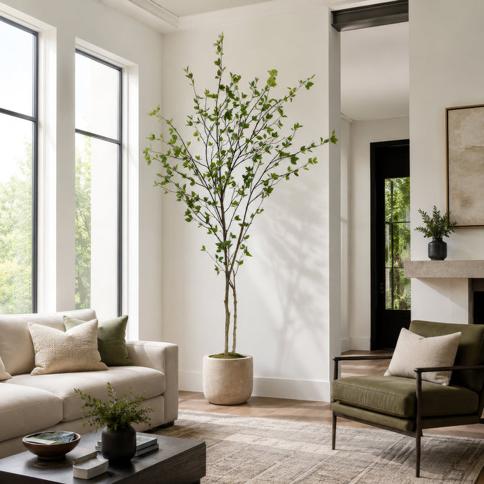 7'10" Black Olive Silk Tree w/Pot -Green (Pack of 2) - LTB013-GR
