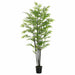6' Black Bamboo Silk Tree w/Pot -1,440 Leaves -Green - LZB066-GR