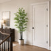 6' Black Bamboo Silk Tree w/Pot -1,440 Leaves -Green - LZB066-GR
