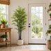 6' Black Bamboo Silk Tree w/Pot -1,440 Leaves -Green - LZB066-GR