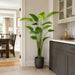 6' Silk Banana Leaf Plant w/Plastic Pot -Green (Pack of 2) - LTB216-GR