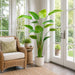 6' Silk Banana Leaf Plant w/Plastic Pot -Green (Pack of 2) - LTB216-GR