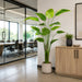 6' Silk Banana Leaf Plant w/Plastic Pot -Green (Pack of 2) - LTB216-GR