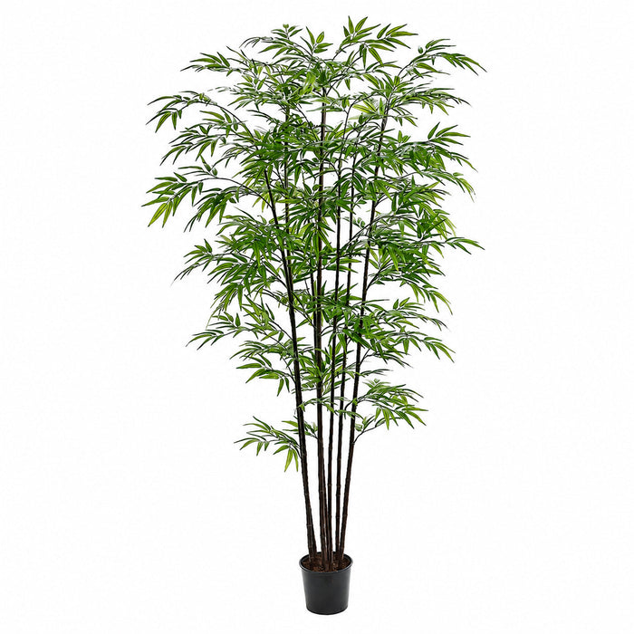 7' Black Bamboo Silk Tree w/Pot -1,980 Leaves -Green (Pack of 2) - LTB457-GR