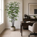 7' Black Bamboo Silk Tree w/Pot -1,980 Leaves -Green (Pack of 2) - LTB457-GR