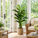 5' Banana Silk Plant w/Pot -Green (Pack of 2) - LTB515-GR
