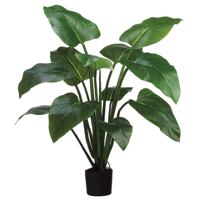 4' EVA Curcuma Silk Plant w/Pot -Green (pack of 2) - LTC114-GR