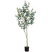 6' Eucalyptus Leaf Silk Tree w/Plastic Pot -Green (Pack of 2) - LTE325-GR