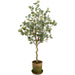 4'2" Eucalyptus Leaf Silk Tree w/Mgo Planter -Green/Gray (Pack of 2) - LTE564-GR/GY