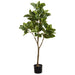 4' Ficus Audrey Leaf Silk Tree w/Pot -Green (Pack of 2) - LTF160-GR