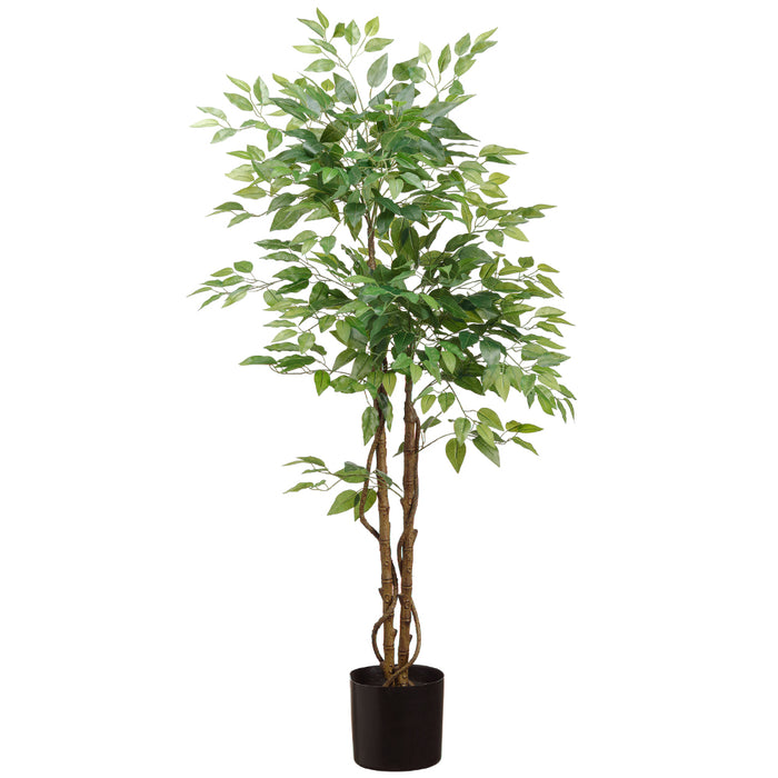 5' Silk Ficus Tree w/Pot -Green (pack of 2) - LTF553-GR