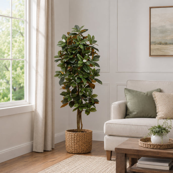 5' Silk Magnolia Tree w/Pot -Green (Pack of 2) - LTM105-GR