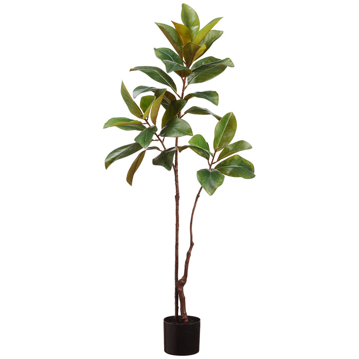 3'11" Silk Magnolia Leaf Tree w/Pot -Green (pack of 4) - LTM205-GR