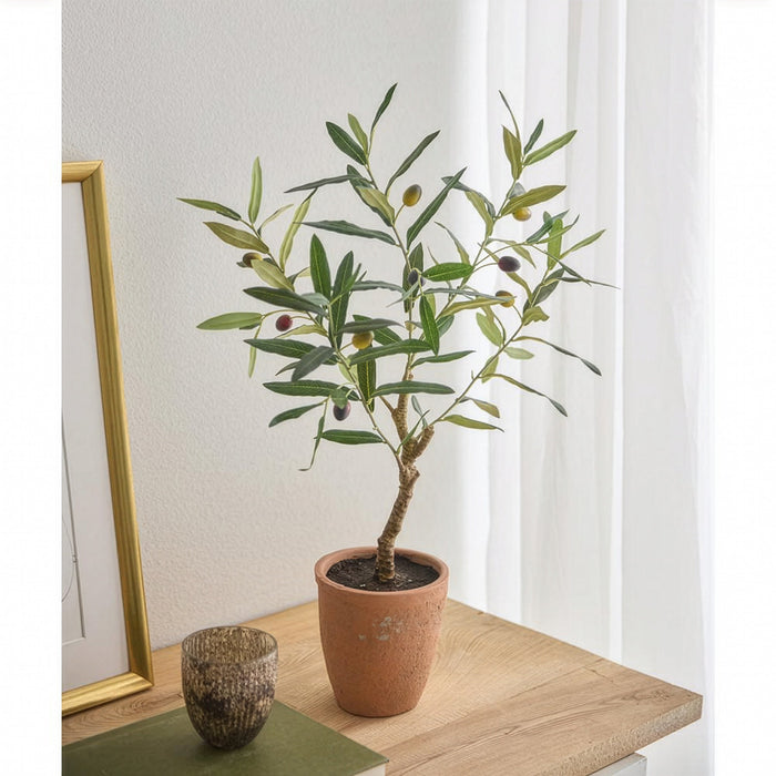 2'2" Silk Olive Tree w/Cement Pot -Green (Pack of 2) - LTO138-GR