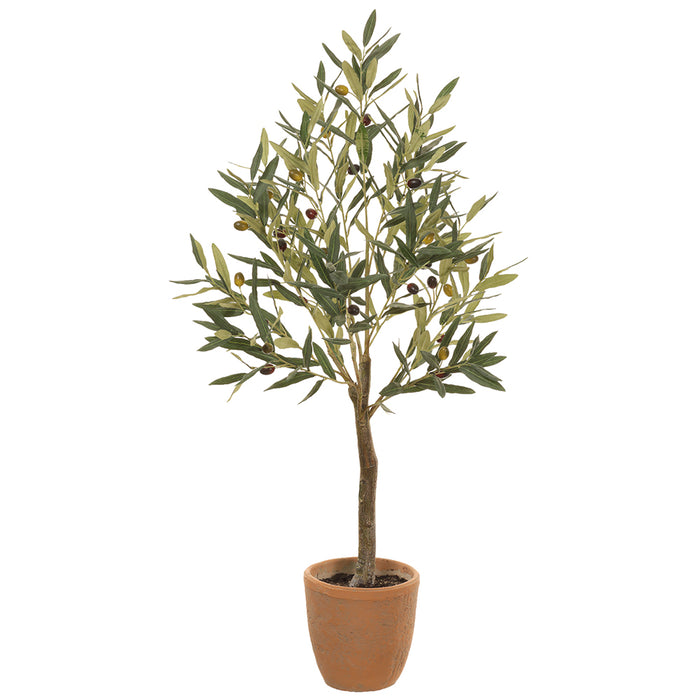 3'5" Silk Olive Tree w/Cement Pot -Green (pack of 2) - LTO139-GR