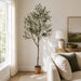 7' Silk Olive Tree w/Cement Pot -Green - LTO140-GR