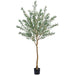 8' Olive Leaf Silk Tree w/Plastic Pot -Green - LTO234-GR