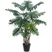 5'10" Selloum Philodendron Leaf Silk Plant w/Plastic Pot -Green - LTP022-GR