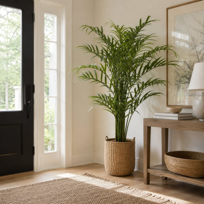 6'10" Areca Palm Silk Tree w/Plastic Pot -Green - LTP024-GR