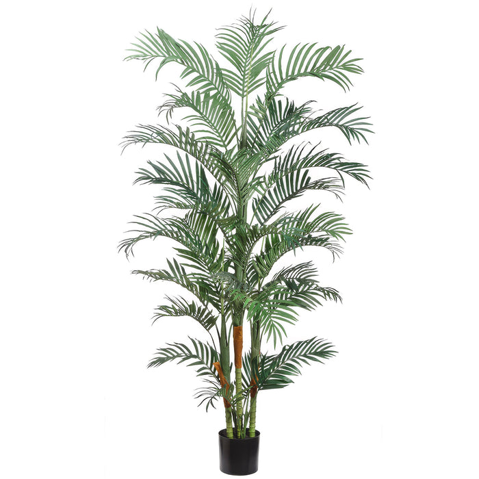 7' Tropical Areca Silk Palm Tree w/Pot -Green (Pack of 2) - LTP107-GR