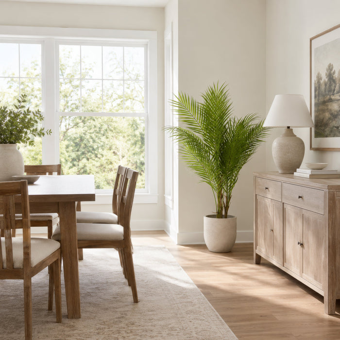 3'6" Areca Silk Palm Tree w/Cement Pot -Green (Pack of 2) - LTP108-GR