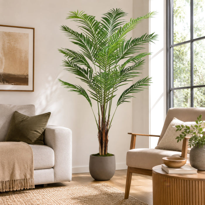 6' Areca Silk Palm Tree w/Pot -Green (Pack of 2) - LTP126-GR