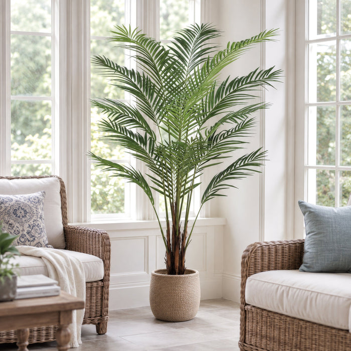 6' Areca Silk Palm Tree w/Pot -Green (Pack of 2) - LTP126-GR