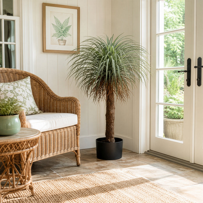 4'6" Silk Ponytail Palm Tree w/Pot -Green/Gray - LTP157-GR/GY