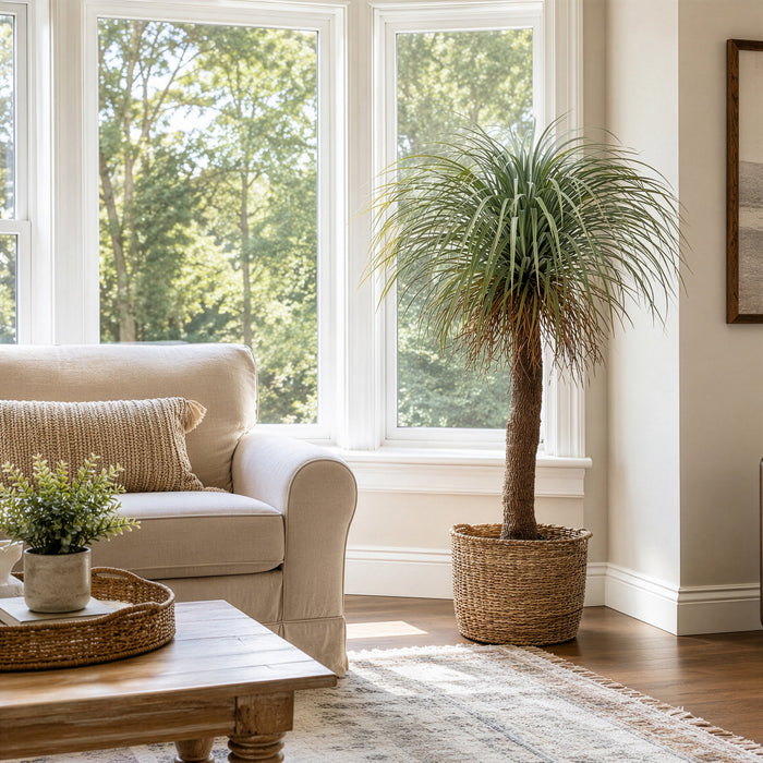 4'6" Silk Ponytail Palm Tree w/Pot -Green/Gray - LTP157-GR/GY