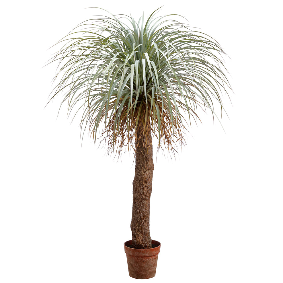 fake plants palm trees 4'6" Silk Desert Palm Tree w/Pot -Green/Gray