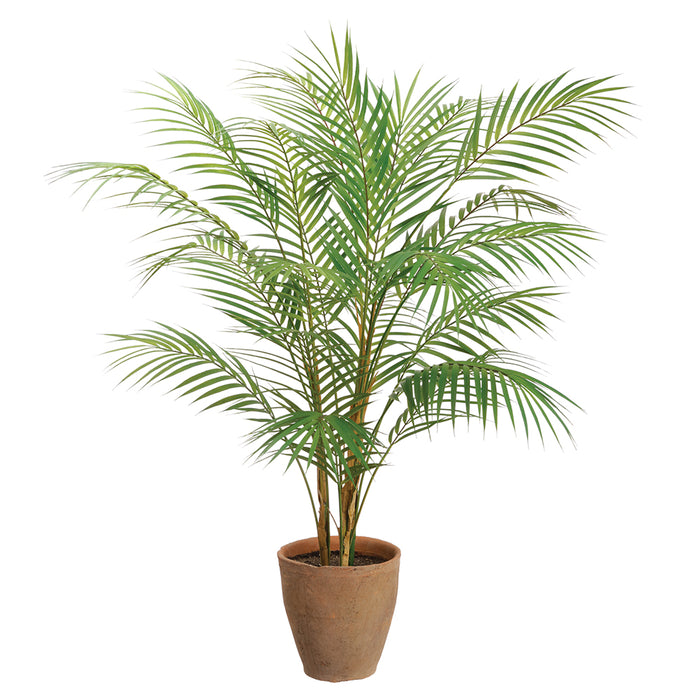 42" Silk Tropical Areca Palm Tree w/Clay Pot -Green (pack of 2) - LTP161-GR