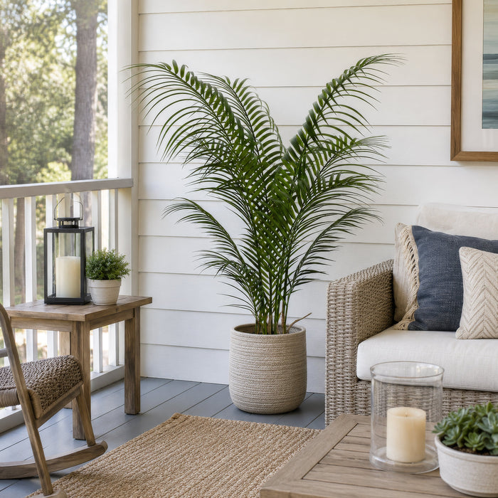 4' Areca Silk Palm Tree w/Pot -Green (Pack of 2) - LTP163-GR